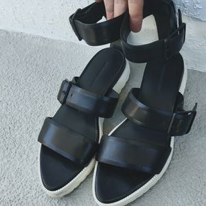 Alexander Wang black leather sandals